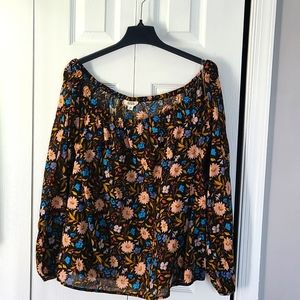 A.N.A BRAND WOMEN'S PLUS SIZE FLORAL TOP BY A.N.A VERY STYLISH! SIZE 0X